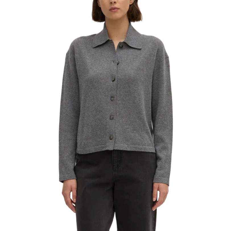 Assembly Label Wool Cashmere Knit Cardigan Grey Marle